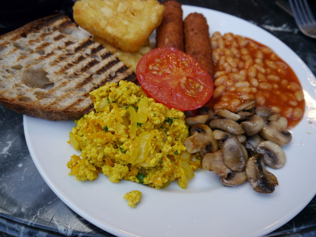 The vegan English breakfast at The Gallery Cafe in London