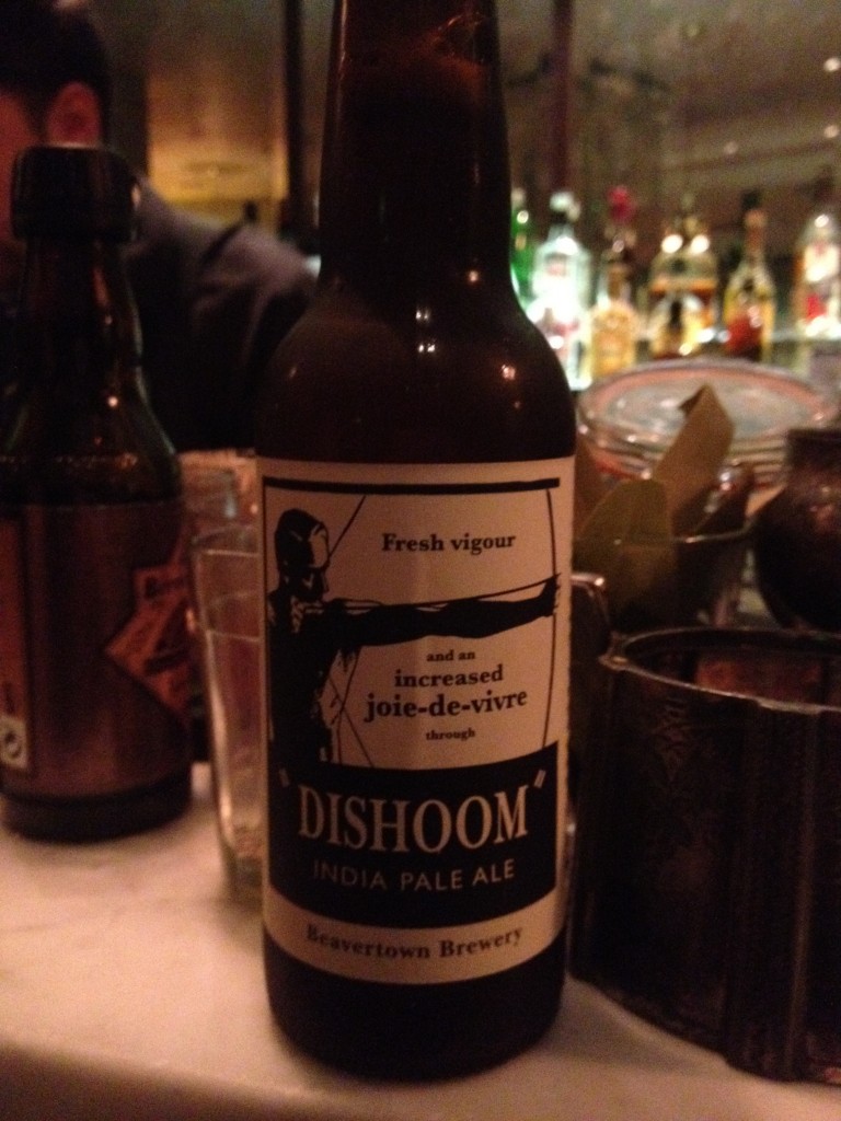An IPA at Dishoom in London - the only picture that I was able to take in the dim lighting!