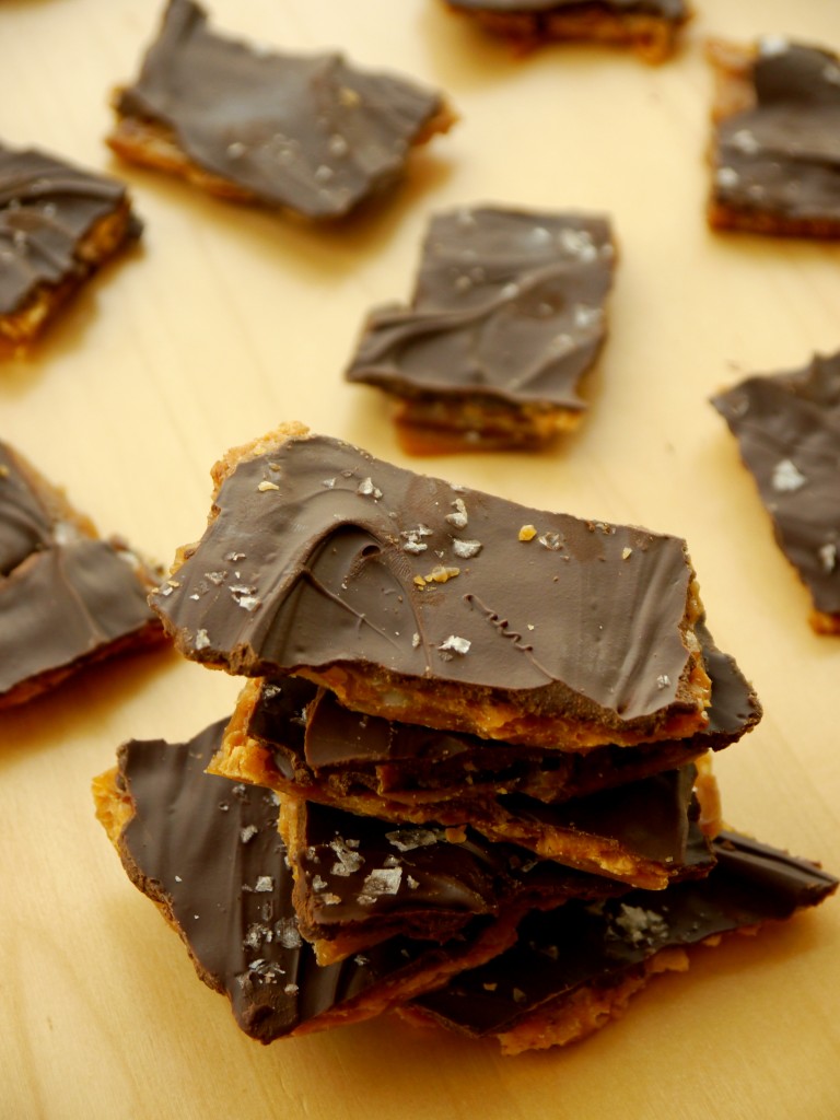 Chocolate-Covered Matzah Toffee with Sea Salt | www.mybaconwrappedlife.com