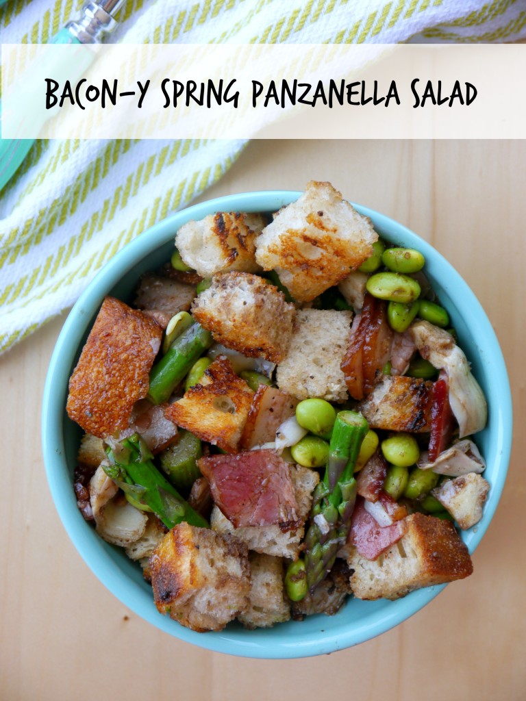 Bacon-y Spring Panzanella Salad 7 | www.mybaconwrappedlife.com