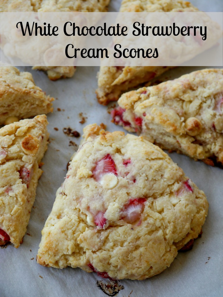 White Chocolate Strawberry Cream Scones 7 | www.mybaconwrappedlife.com