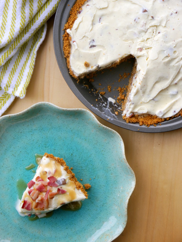 Salted Caramel Bacon Ice Cream Pie | www.mybaconwrappedlife.com