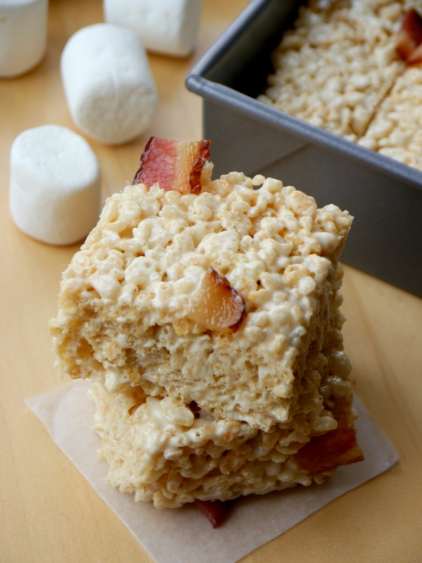 browned butter bacon rice krispies treats // my bacon-wrapped life