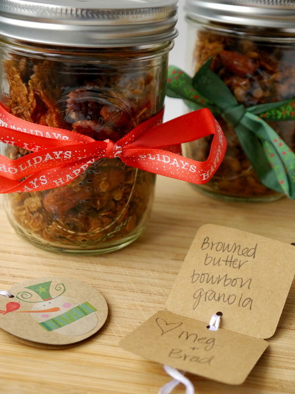 browned butter bourbon granola // my bacon-wrapped life
