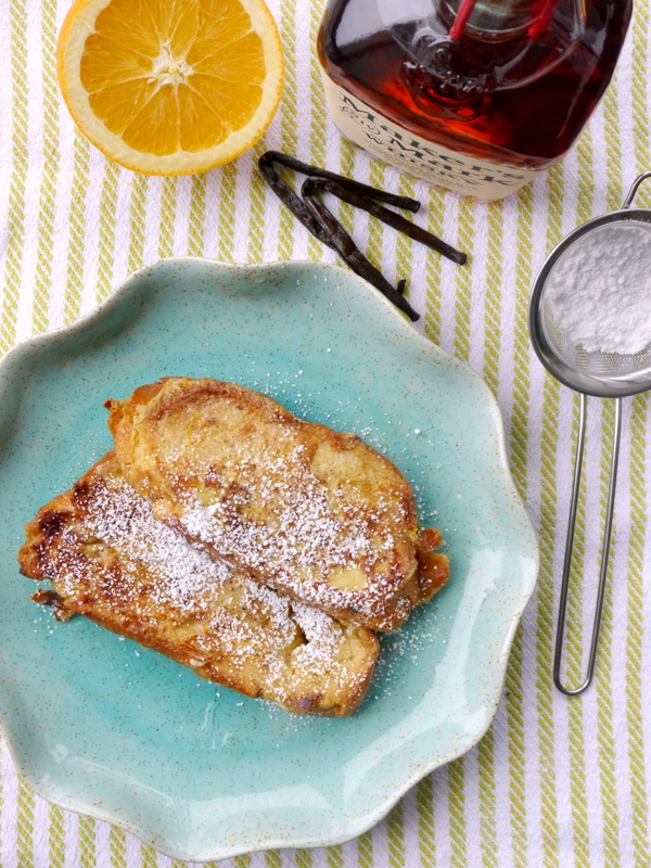 bourbon vanilla bean challah french toast // my bacon-wrapped life