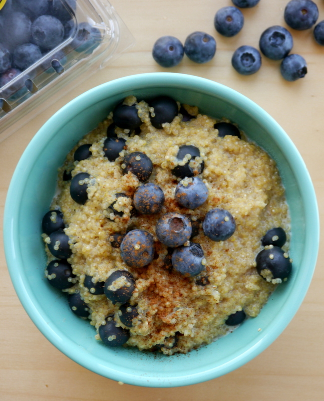 blueberry breakfast quinoa // my bacon-wrapped life