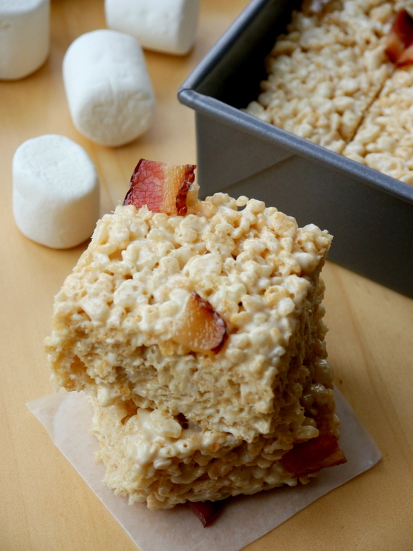 browned butter bacon rice krispies treats // my bacon-wrapped life