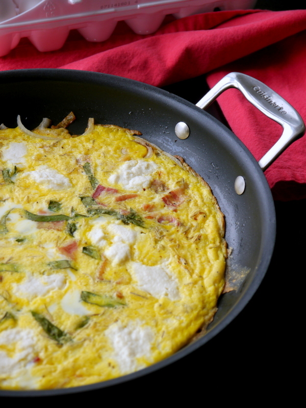 bacon, onion, and ricotta frittata // my bacon-wrapped life