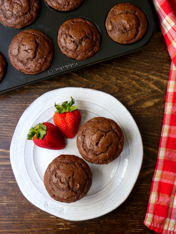 bakery-style double chocolate muffins // my bacon-wrapped life