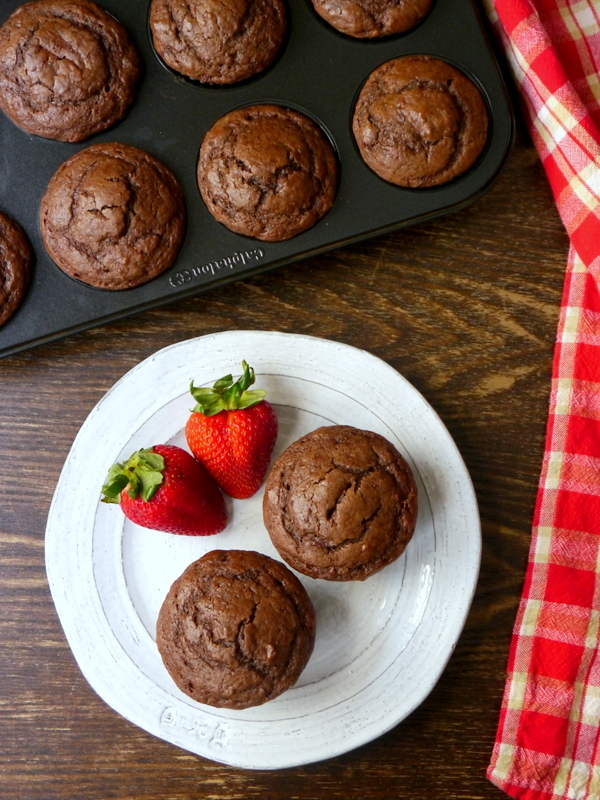 bakery-style double chocolate muffins // my bacon-wrapped life