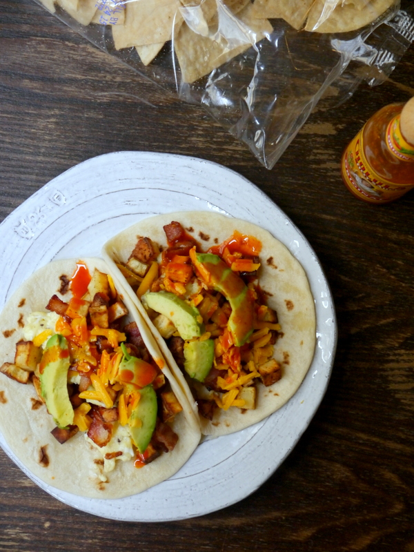 sweet potato bacon breakfast tacos // my bacon-wrapped life