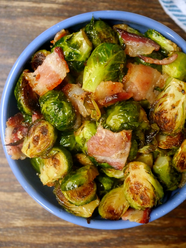 sweet and spicy bacon brussels sprouts // my bacon-wrapped life