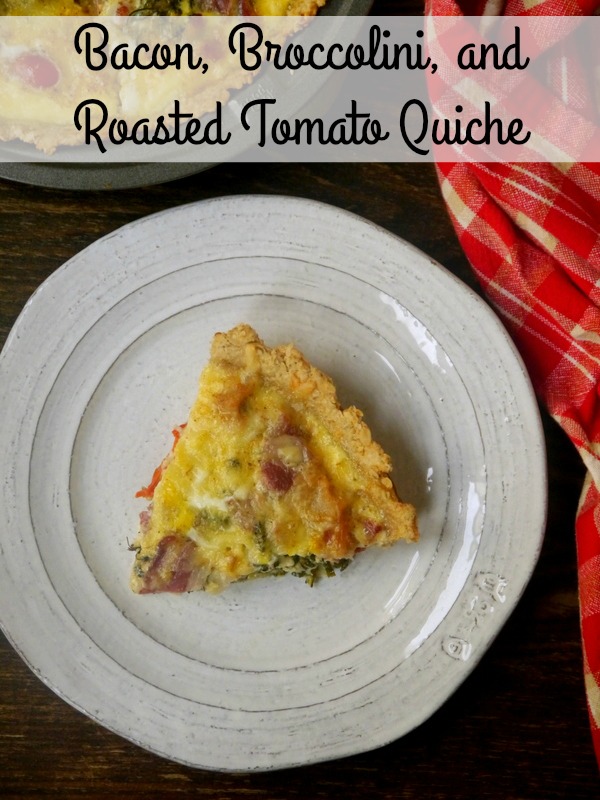 bacon, broccolini, and roasted tomato quiche // my bacon-wrapped life