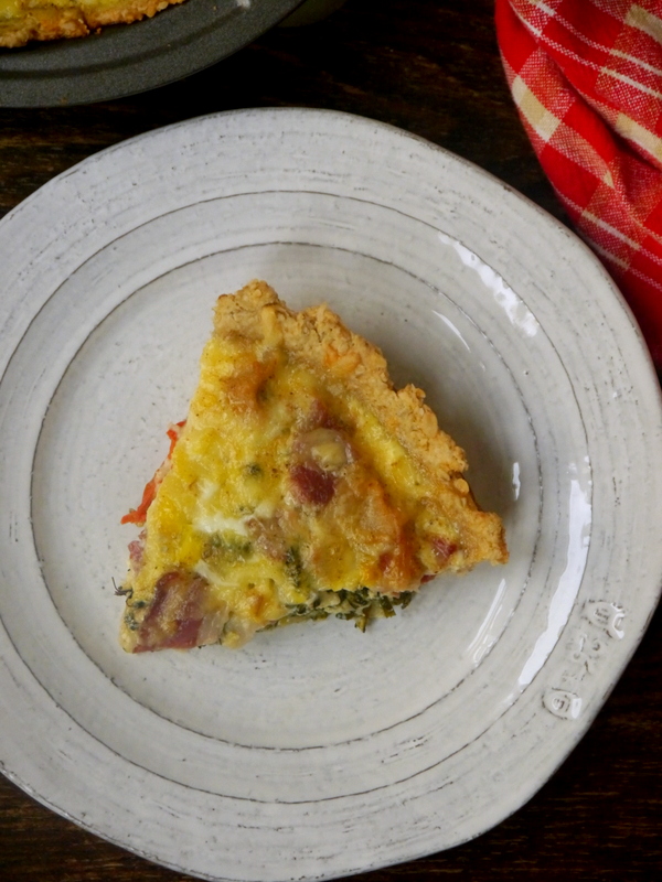 bacon, broccolini, and roasted tomato quiche // my bacon-wrapped life
