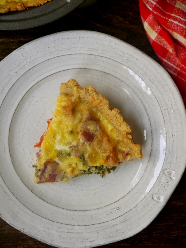 bacon, broccolini, and roasted tomato quiche // my bacon-wrapped life