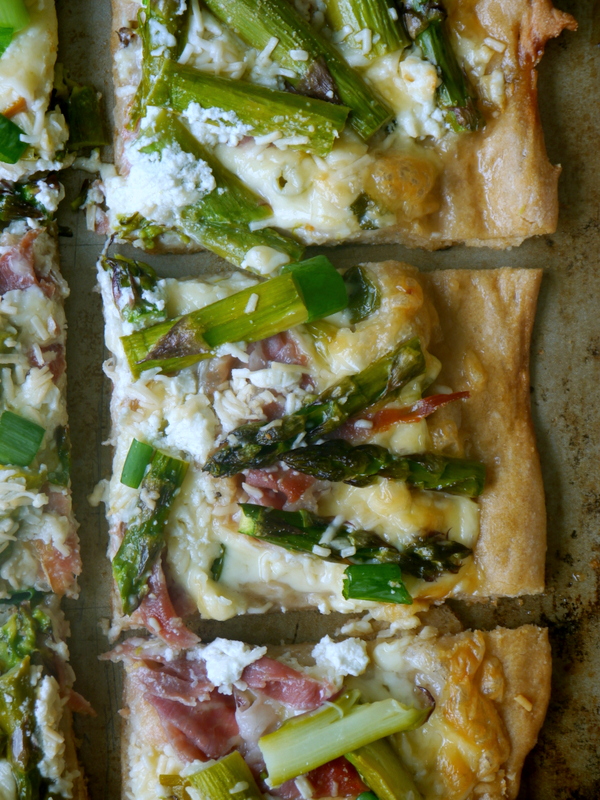 asparagus and prosciutto pizza // my bacon-wrapped life