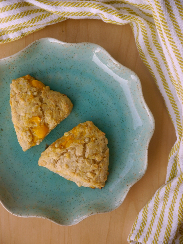 coconut mango white chocolate scones // my bacon-wrapped life