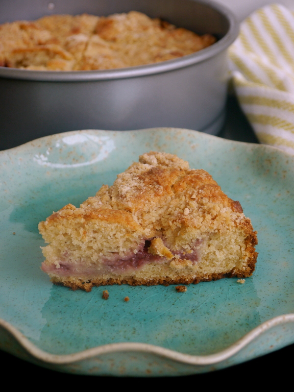 strawberry sour cream streusel cake // my bacon-wrapped life