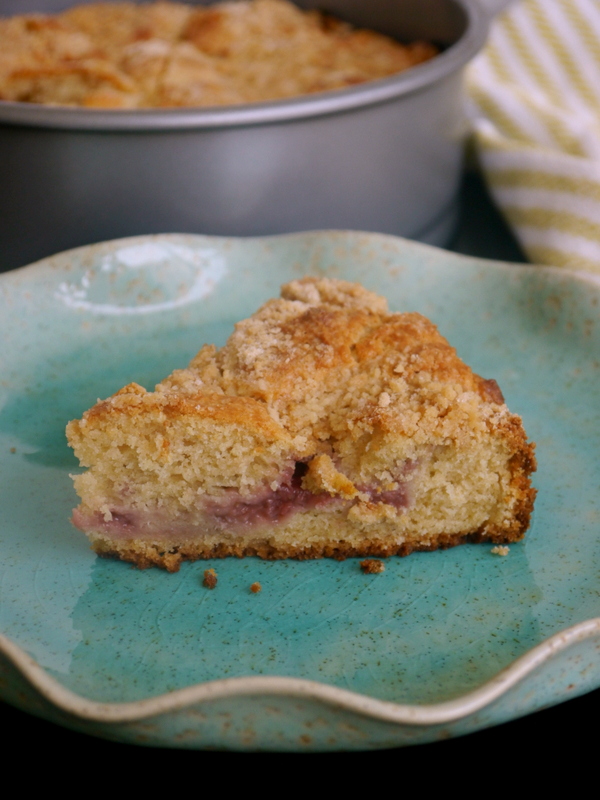 strawberry sour cream streusel cake // my bacon-wrapped life