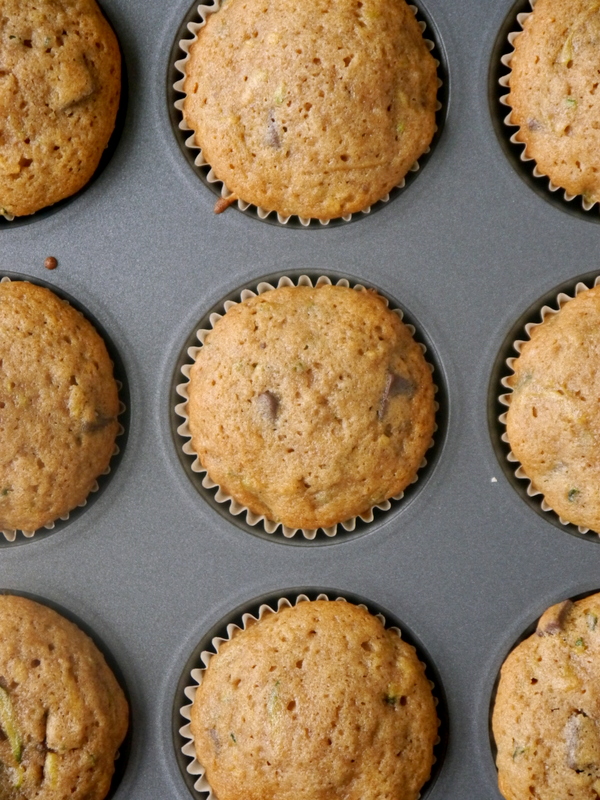 dark chocolate zucchini muffins // my bacon-wrapped life