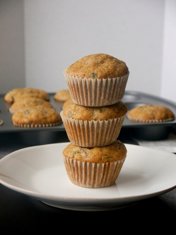 dark chocolate zucchini muffins // my bacon-wrapped life