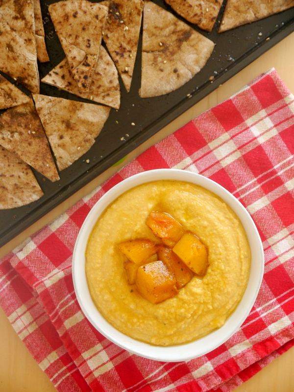 roasted butternut squash hummus // my bacon-wrapped life