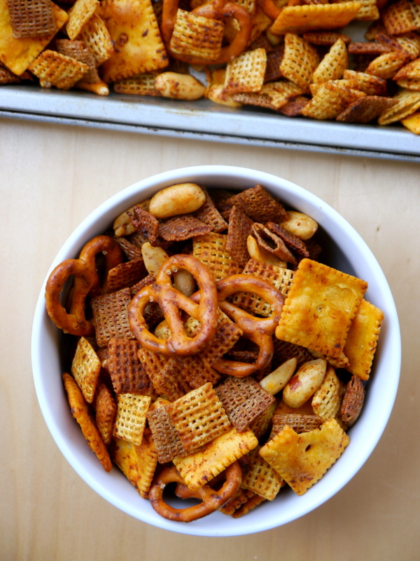 Spicy Sriracha Chex Mix | www.mybaconwrappedlife.com