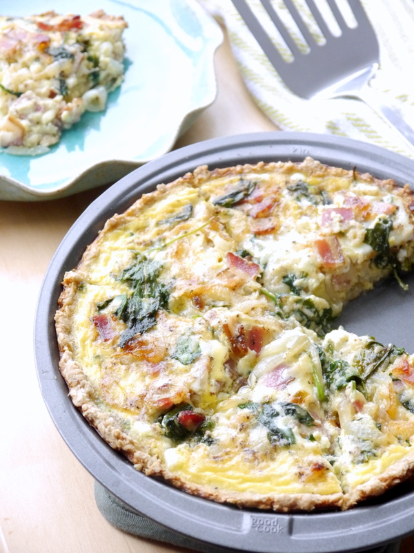 Bacon, Kale, and Caramelized Onion Quiche with Buttermilk Oat Crust ...